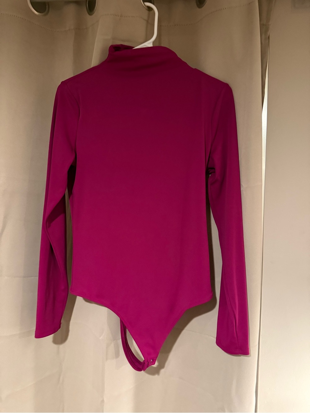 Express Kids Long-Sleeve One-Piece Bodysuit in Fuchsia